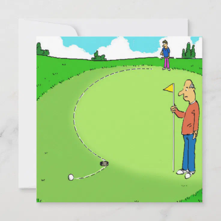 Golfer's Missed Putt Cartoon | Zazzle