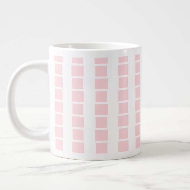 Golfers Mug, Golfing is my Life! Pink White Square Giant Coffee Mug (Left)