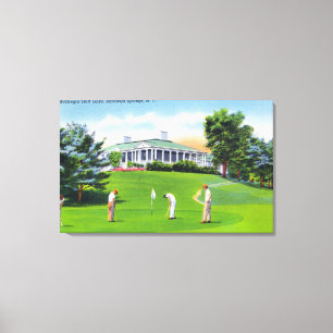 Golfers on McGregor Golf Links Scene Canvas Print
