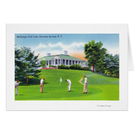 Golfers on McGregor Golf Links Scene Cards (Front Horizontal)