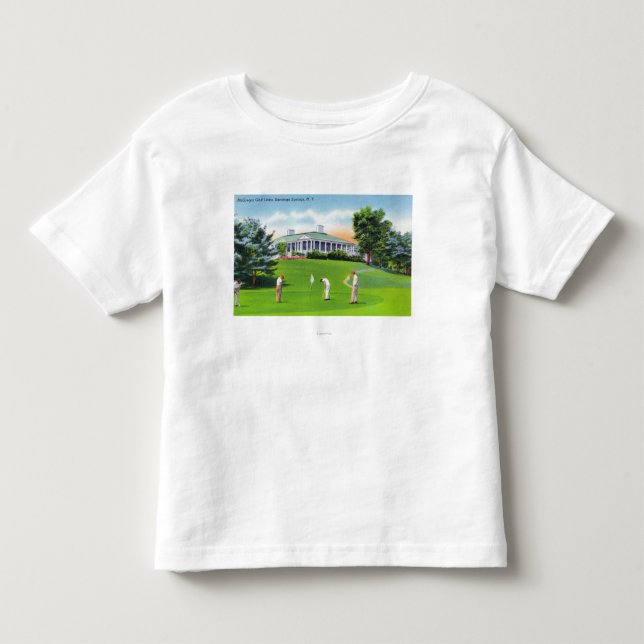 Golfers on McGregor Golf Links Scene Toddler T-shirt (Front)