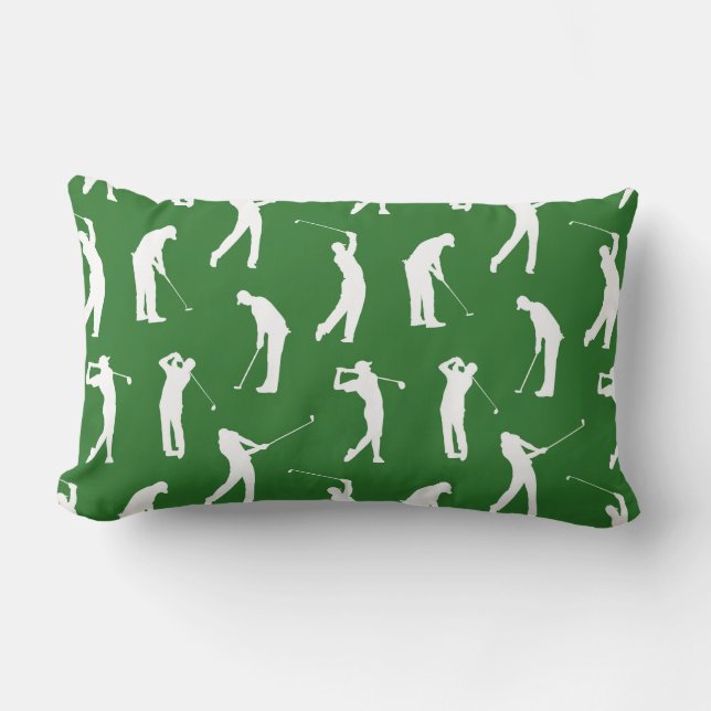 Golfers on the Fairway Lumbar Pillow (Front)
