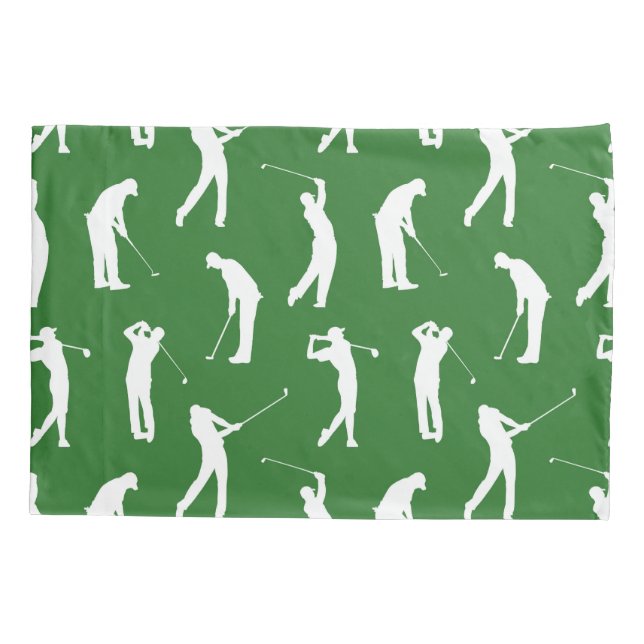 Golfers on the Fairway Pillow Case (Back)