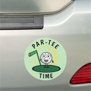 Golfers Par-Tee Time Car Magnet