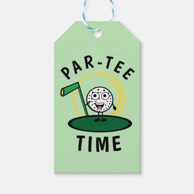 Golfers Par-Tee Time Gift Tags (Front)