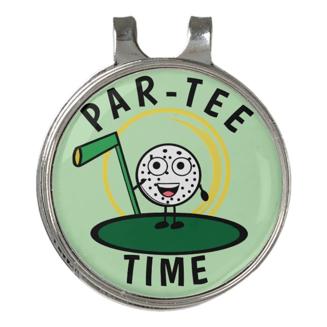 Golfers Par-Tee Time Golf Hat Clip (Front)