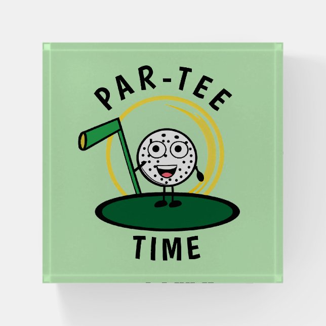 Golfers Par-Tee Time Paperweight (Front)