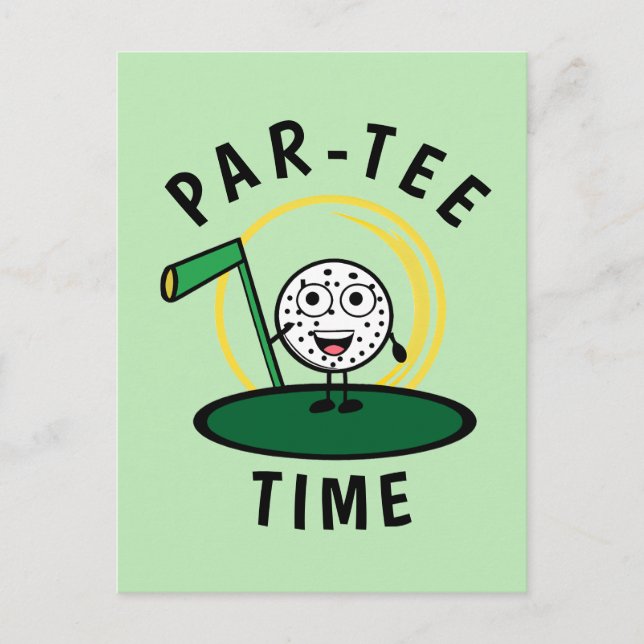 Golfers Par-Tee Time Postcard (Front)