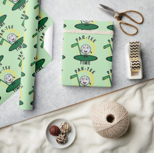 Golfers Par-Tee Time Wrapping Paper