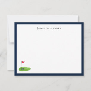 Golfers personalizes Note Card