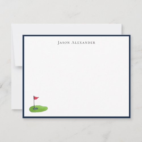 Golfers personalizes Note Card