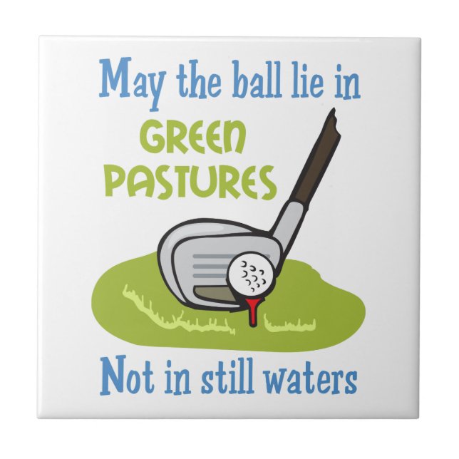 Golfers Prayer Ceramic Tile (Front)