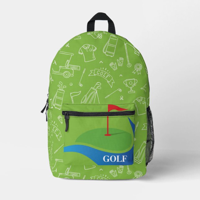 Golfers  printed backpack (Front)