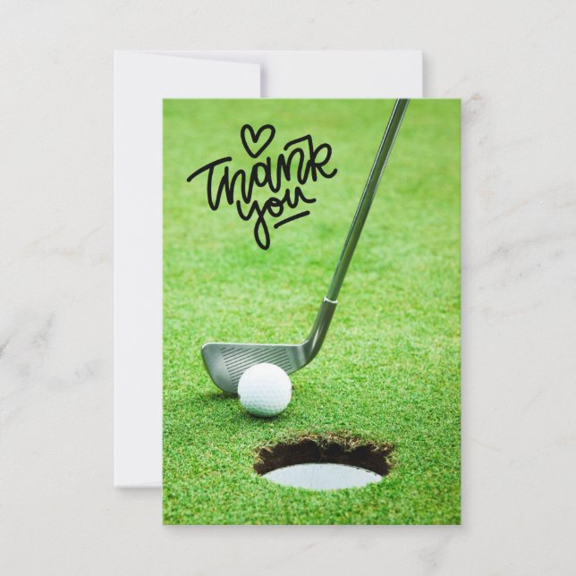 GOLFER's Tee-rific Thanks: On Par Appreciation Thank You Card (Front)