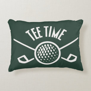 Golfers Tee Time Accent Pillow