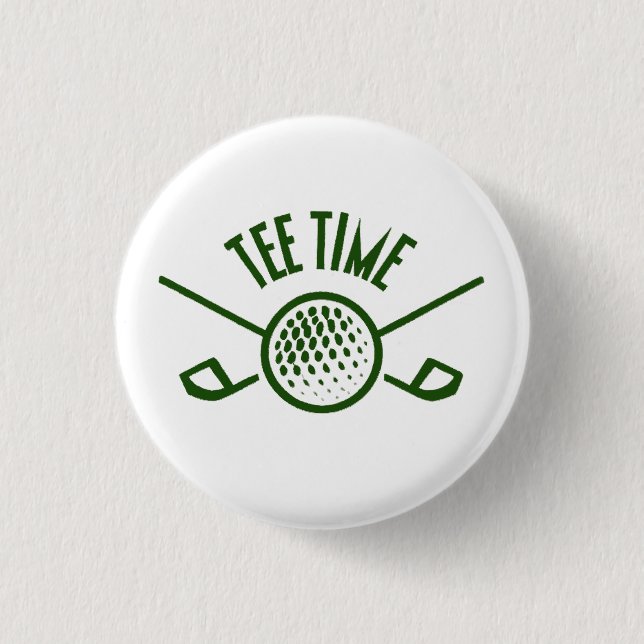 Golfers Tee Time Button (Front)