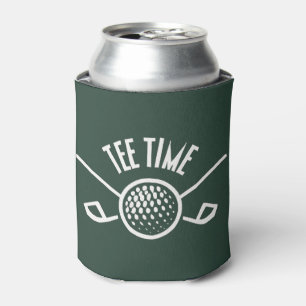 Golfers Tee Time Can Cooler
