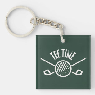 Golfers Tee Time Keychain