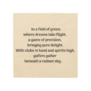 Golfer's thrill wood wall art