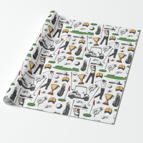 Golfers Wrapping Paper