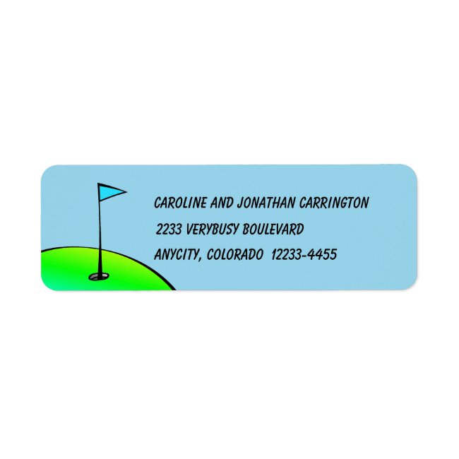 Golfing Abstract Return Address Label