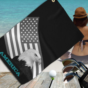 Golfing America & United States, Eagle / flag Golf Towel