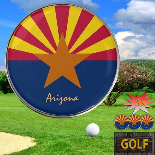 Golfing Arizona  Arizona Flag Golf Ball Marker
