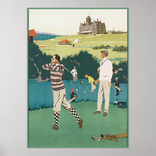 Golfing at the Club Poster (Front)