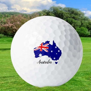 Golfing Australia & Australian Flag / Aussie Golf Balls