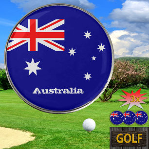 Golfing Australia & Australian Flag / Golf Aussie Ball Marker