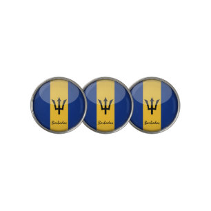 Golfing Barbados & Barbados Flag /Golf Ball Marker