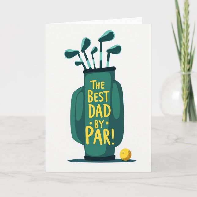 Golfing Best Dad Fathers Day Card (Front)