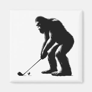 Golfing Bigfoot Magnet