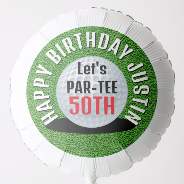 Golfing Birthday Bash Balloon (Front)