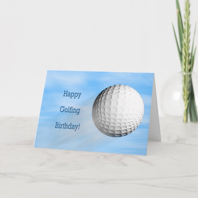 Golfing birthday card (Front)