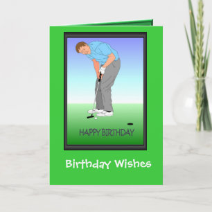 Golfing Birthday cards, I should get this in! Card