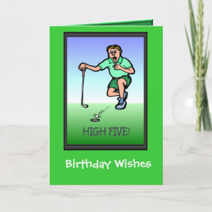 Golfing Birthday cards, It's gone in! Card