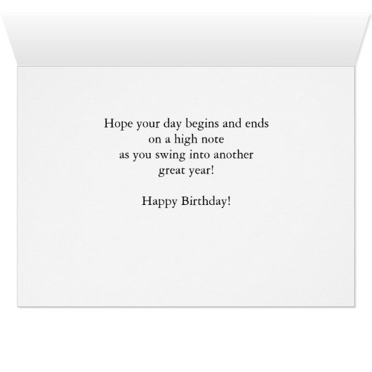 Golfing Birthday in Words (Inside Horizontal (Bottom))