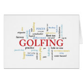Golfing Birthday in Words (Front Horizontal)