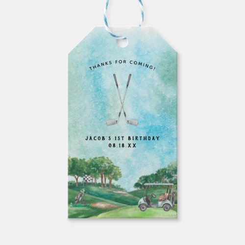 Golfing  Birthday Party Thank You Favor Tags