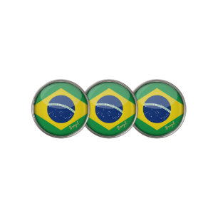 Golfing Brazil & Brazilian Flag /Golf Ball Marker