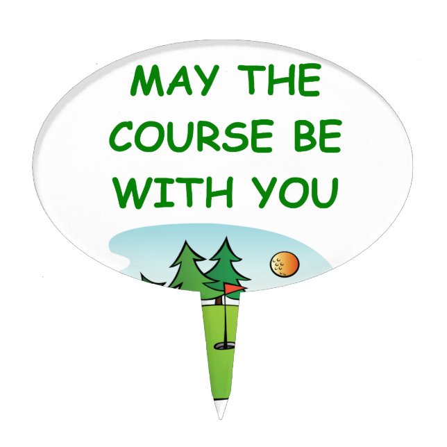 golfing cake topper (Front)