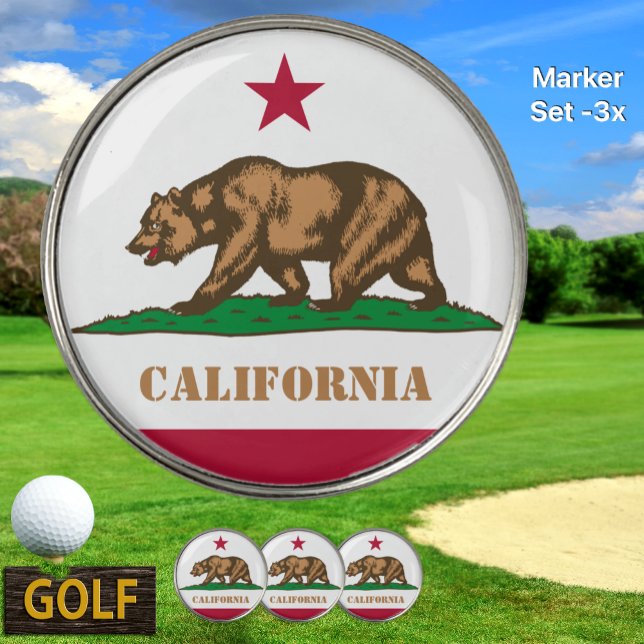 Golfing California & Flag /Golf Ball Marker USA (Creator Uploaded)