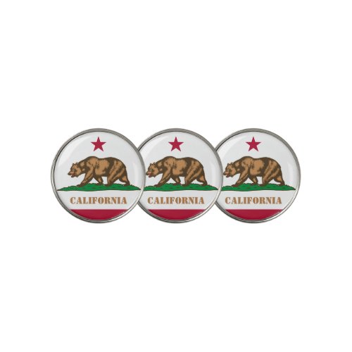 Golfing California  Flag Golf Ball Marker USA