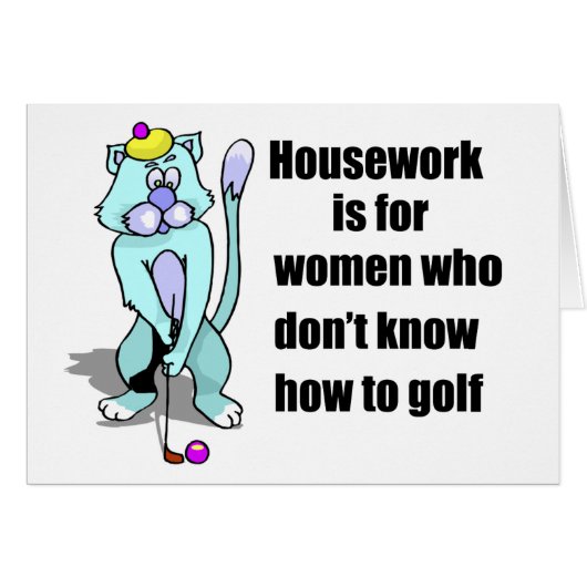 Golfing Cat Cards (Front Horizontal)