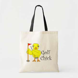 Golfing Chick Text Tote Bag