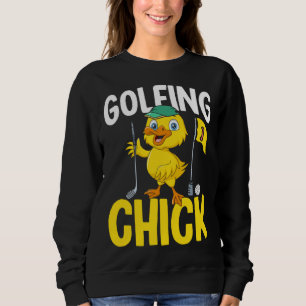 Golfing Chick Women Cute Golfing Ladies Golf Sweatshirt