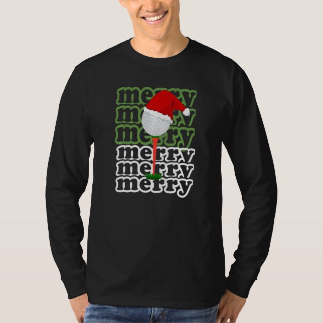 Golfing Christmas Holiday Golf Ball  2 T-Shirt (Front)