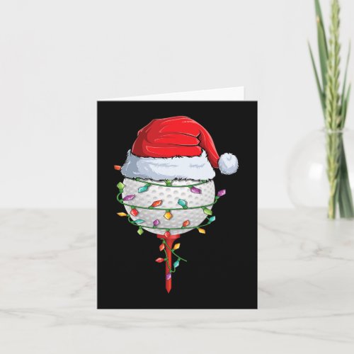 Golfing Christmas Pajama Fun Holiday Golf Ball San Card