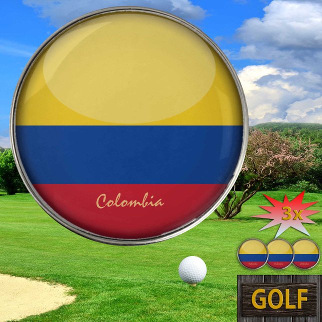 Golfing Colombia, Colombian Flag /Golf Ball Marker (Creator Uploaded)